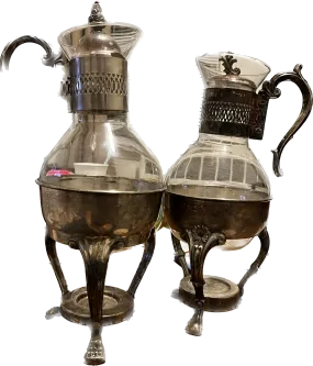 Vintage Hot Beverage Carafe - silver plated