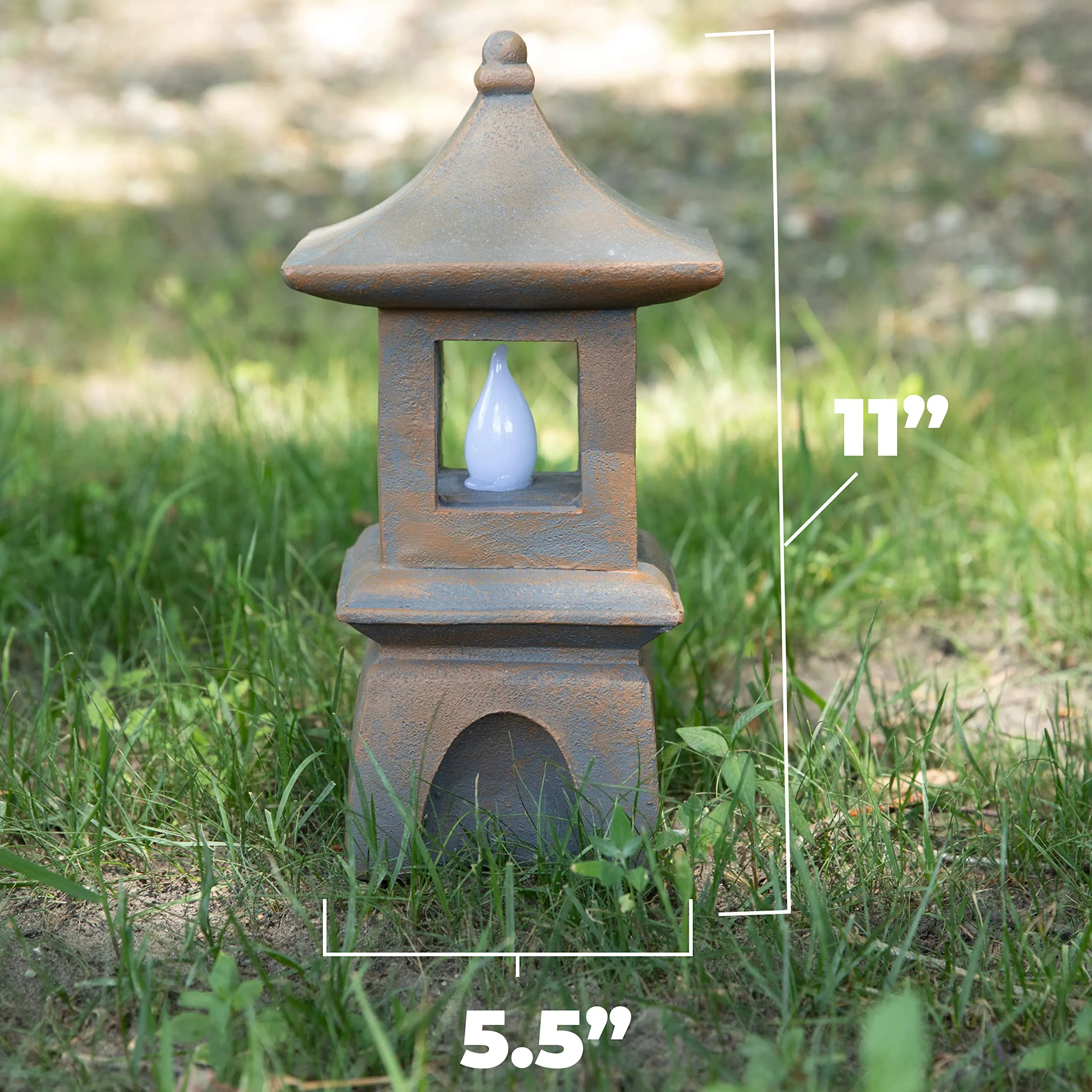 Vp Home Pagoda Solar Powered Led Outdoor Decor Garden Light