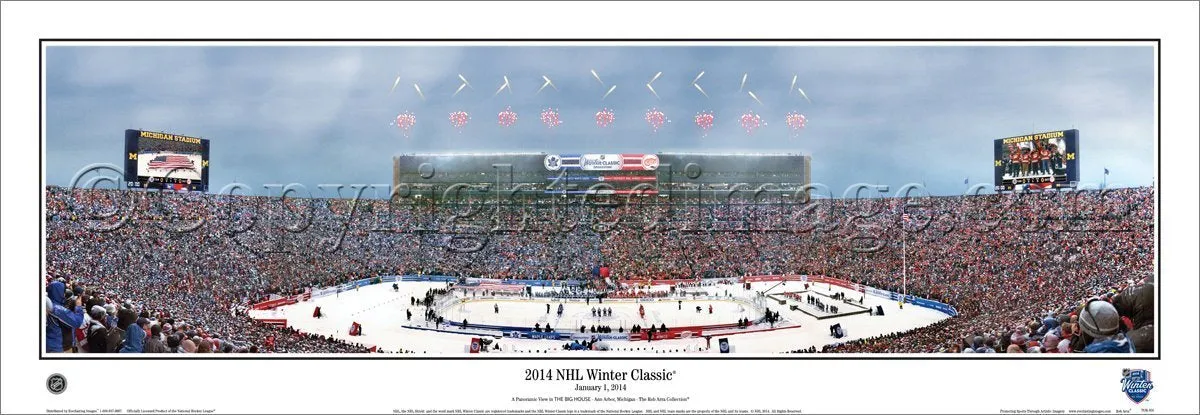 Winter Classic 2014 (Maple Leafs v Red Wings at Big House) Panoramic Poster