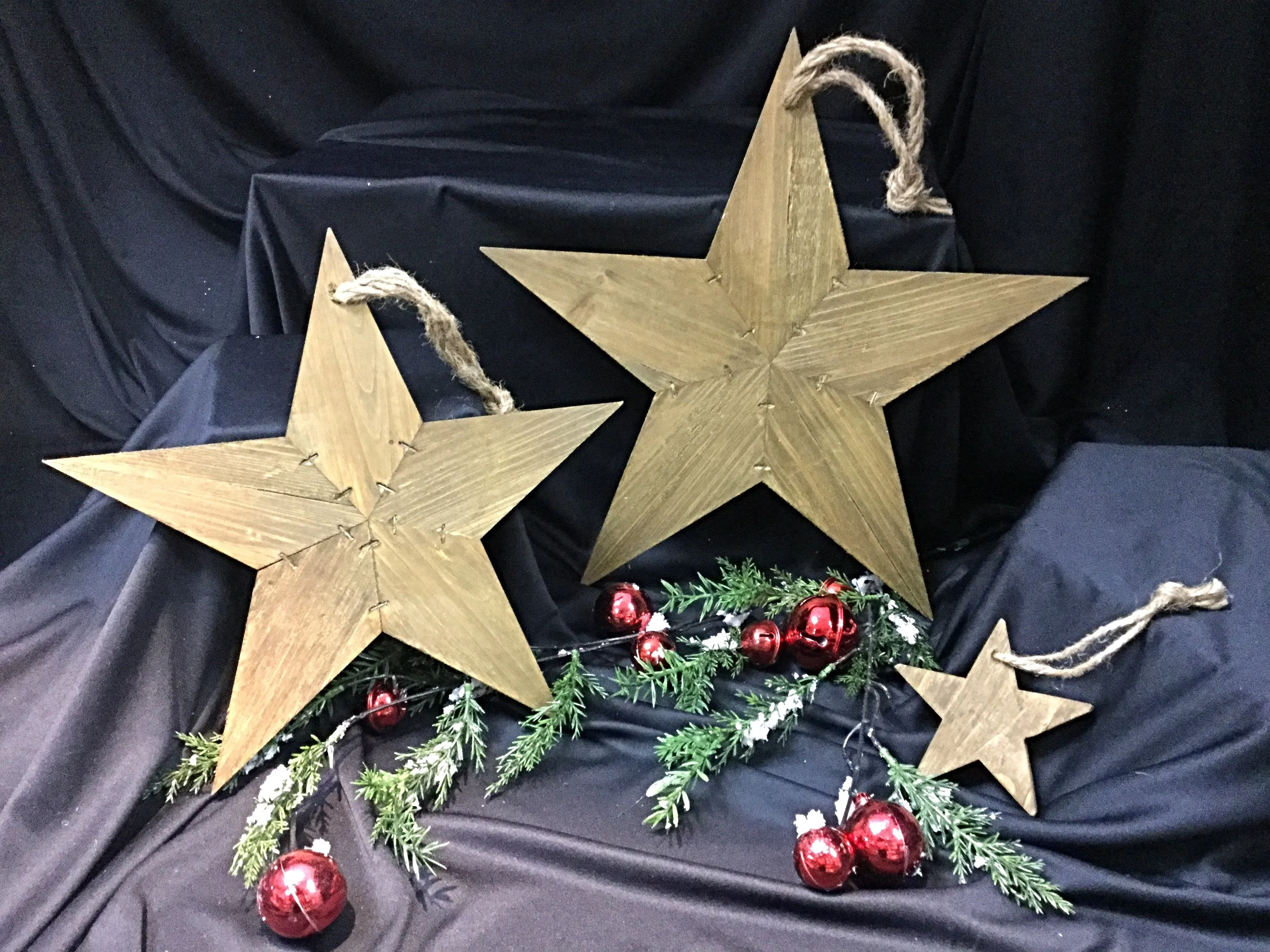 Wooden Stars Set of Three or Individual